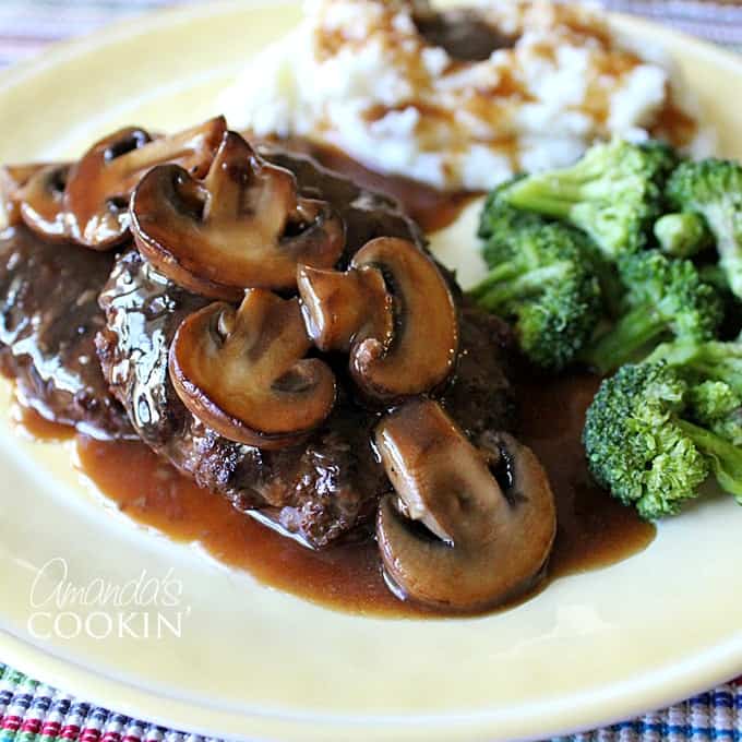 Salisbury Steaks Homemade Salisbury Steak In Slow Cooker Oven Or Skillet 