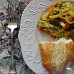 Curried Chicken, Peppers & Peas En Papillote