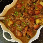 Crockpot Java Beef Stew with Mushrooms and Baby Reds