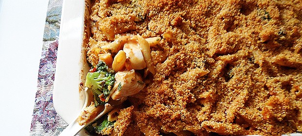 Baked Penne with Chicken, Broccoli & Smoked Gouda