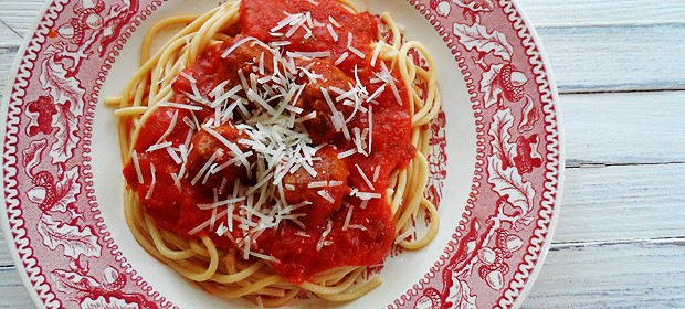 Spaghetti and Meatballs in Marinara Sauce