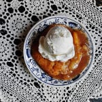 Pear-Peach Crisp with Vanilla Ice Cream: AmandasCookin.com