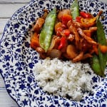 Peppered Pork Stir Fry with Sweet Peppers - AmandasCookin.com