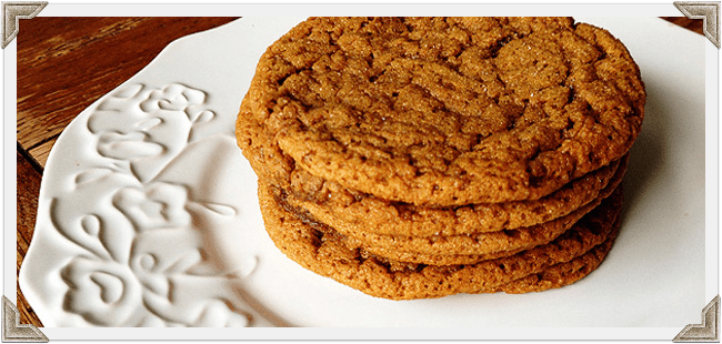 Sugar Topped Molasses Spice Cookies