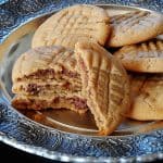 Nutella Filled Peanut Butter Criss Crosses - AmandasCookin.com