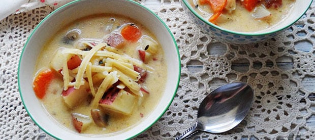 Rustic Garlic Potato Soup