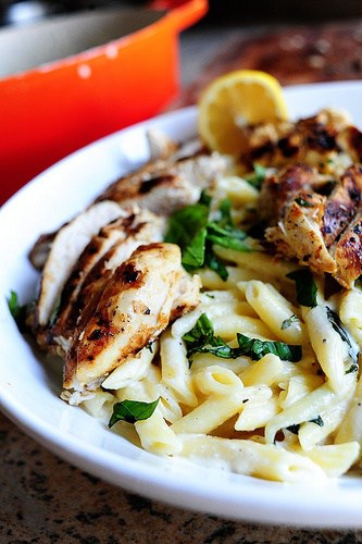 15 Chicken Recipes for Dinner - Grilled Chicken with Lemon Basil Pasta