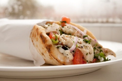 15 Chicken Recipes for Dinner - Lemon Chicken Gyros with Tzatziki and Feta