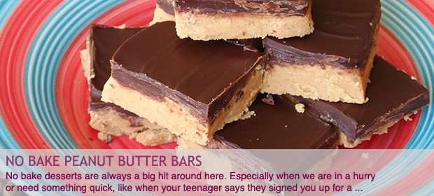 No Bake Dessert: Peanut Butter Bars