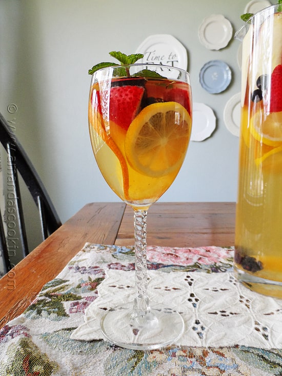 White Moscato Sangria for National Moscato Day