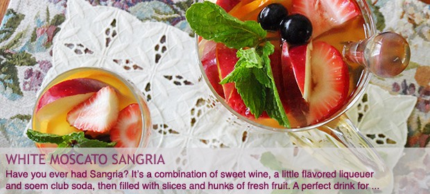 White Sangria for National Moscato Day with Gallo Family Vineyards