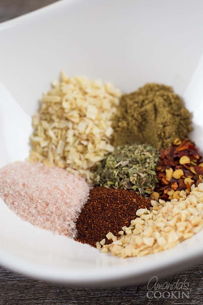 taco seasoning mix ingredients in bowl