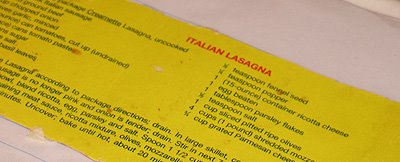 Italian lasagna with meat