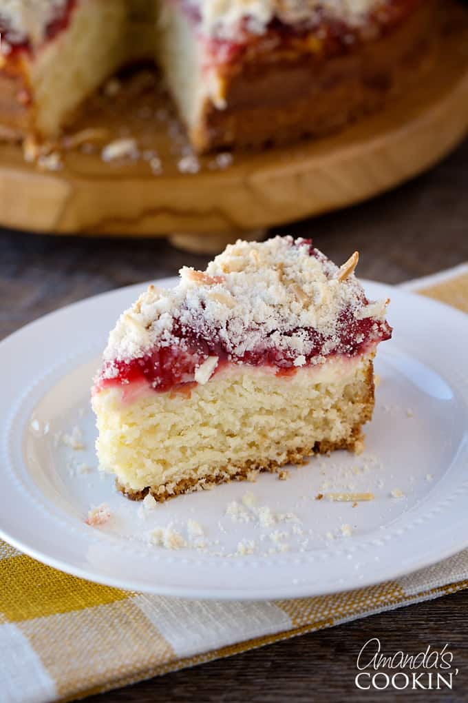 slice of coffee cake on a plate