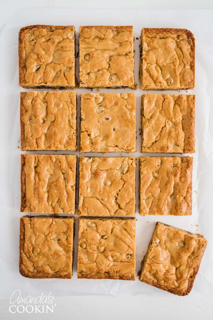 blondies cut into squares