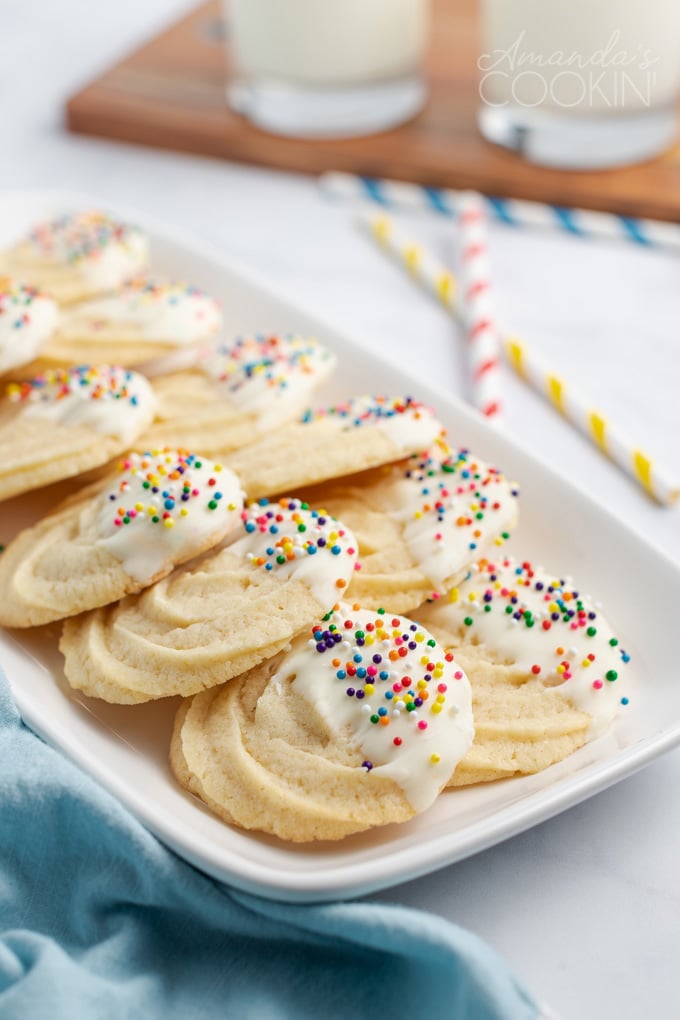 butter cookies on a plate