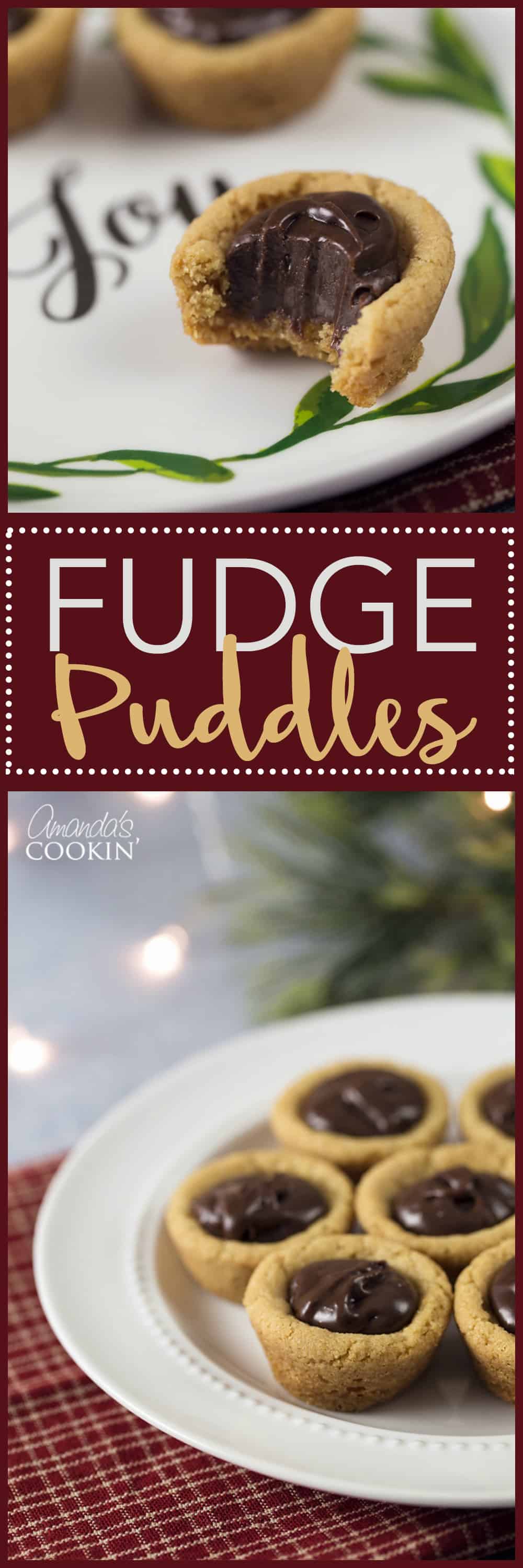 Fudge Puddles Peanut butter cookies filled with chocolate goodness!