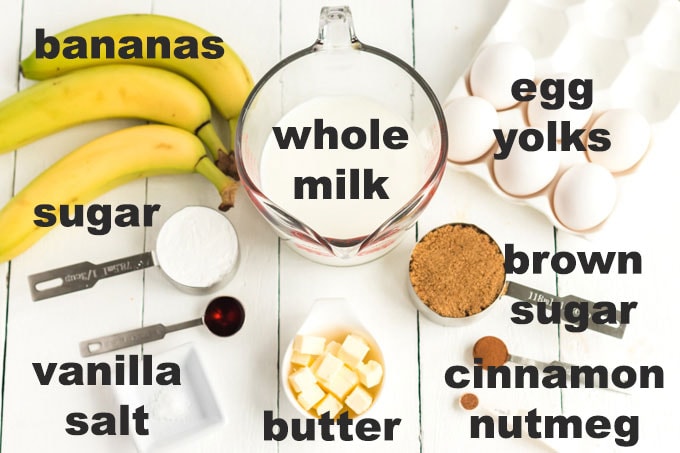 ingredients for banana cream pie