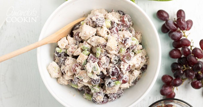 Chicken Salad with Grapes: summer salad perfect for potlucks!