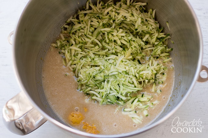 Stir in grated zucchini
