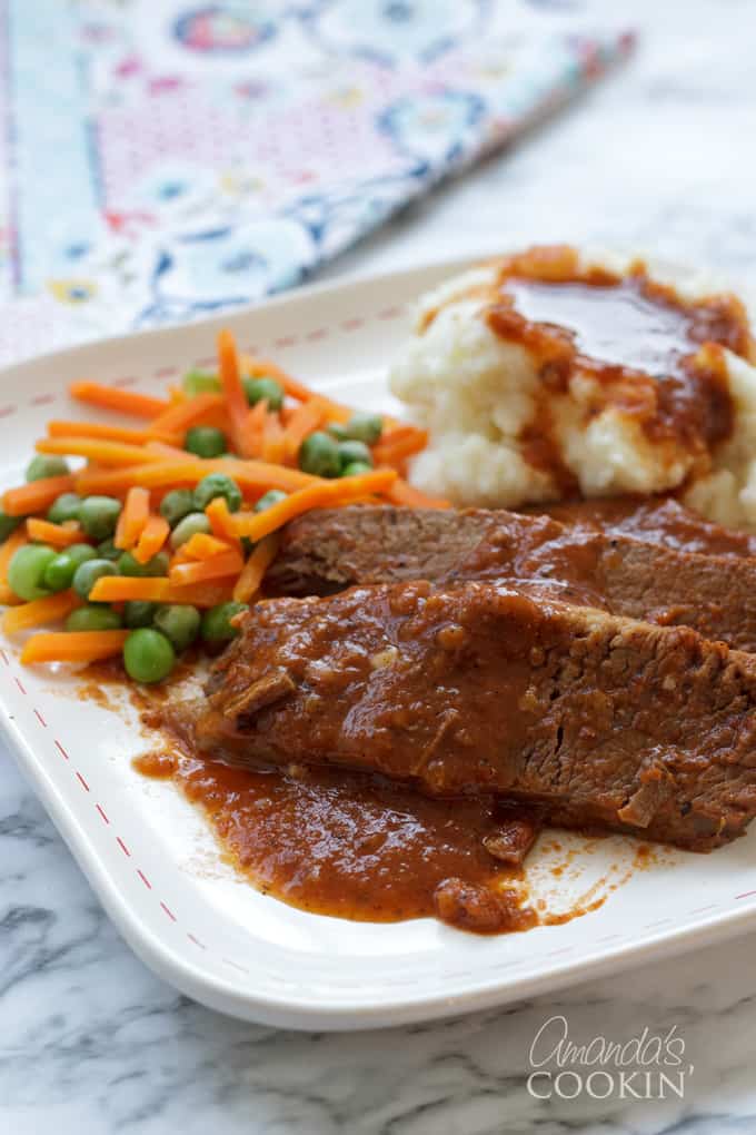 beef brisket on plate