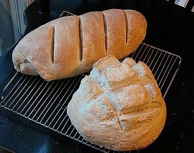 A photo of simple one hour homemade bread loaves.