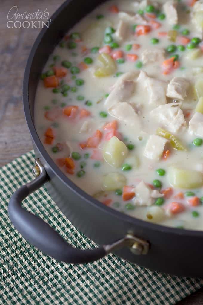 Homemade pot pie - a delicious gravy cooked to perfection