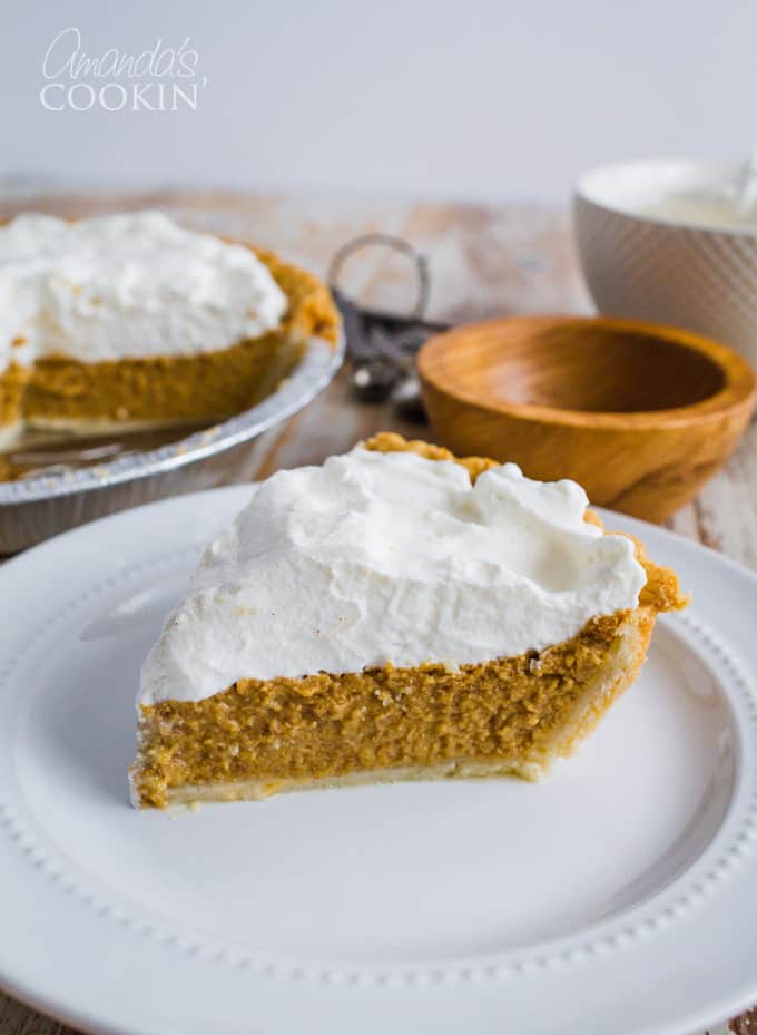 Perfect pumpkin pie slice