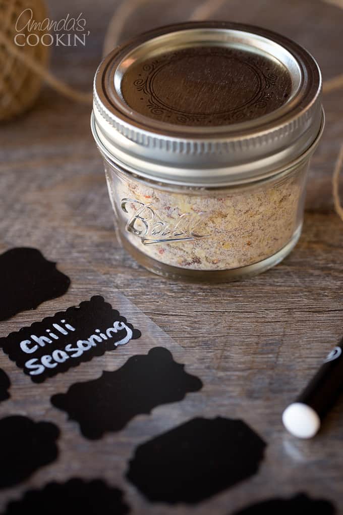 Homemade chili seasoning makes a great gift