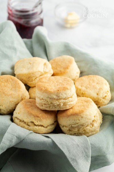 Homemade biscuits on baking baking tray