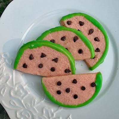 Watermelon Cookies - AmandasCookin.com