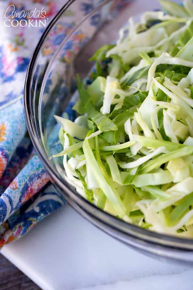 shredded cabbage