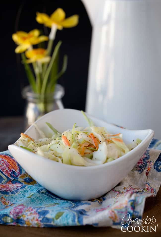 KFC copycat coleslaw in a bowl