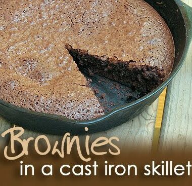 Brownies in a Cast iron Skillet - AmandasCookin.com