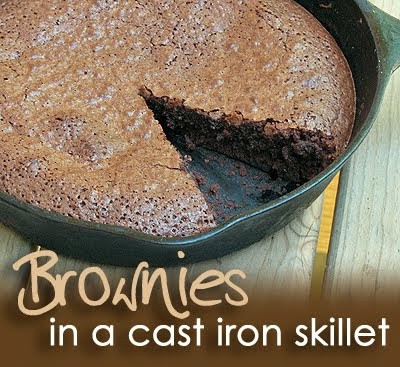 Brownies in a Cast iron Skillet - AmandasCookin.com