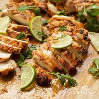 Chile Lime Chicken on the grill
