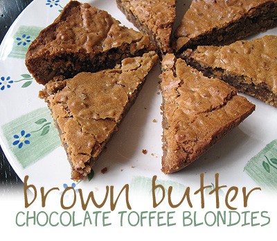 Brown Butter Chocolate Toffee Blondies