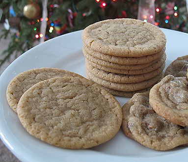 A close up photo of a plate of brown sugar cookies.