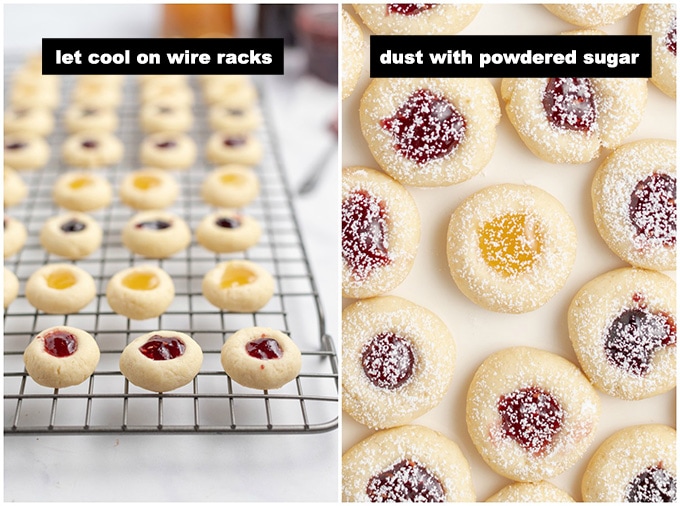 dusting cookies with sugar