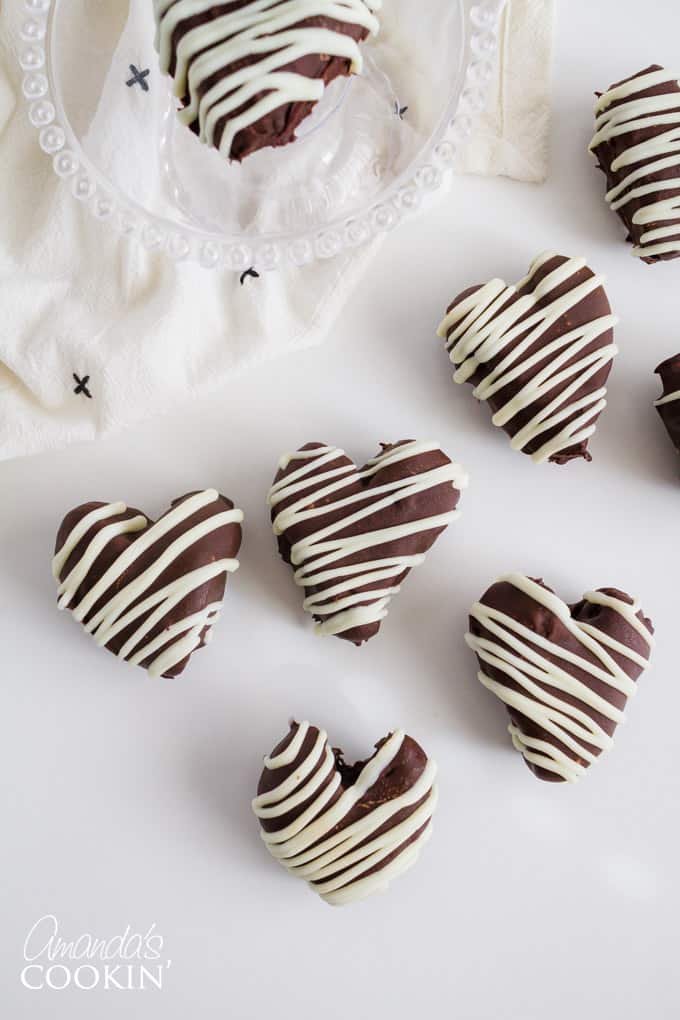 Heart Oreo Truffles above shot