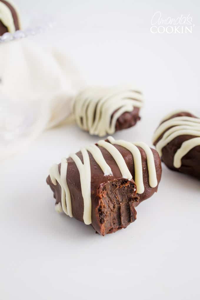 Heart Oreo Truffles with bite