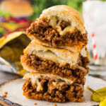 stack of guinea grinder sandwiches