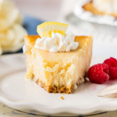 Lemonade Cheesecake with bite removed