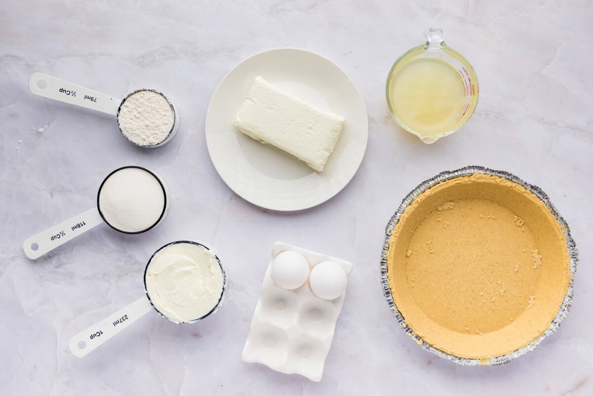 ingredients you need to make Lemonade Cheesecake