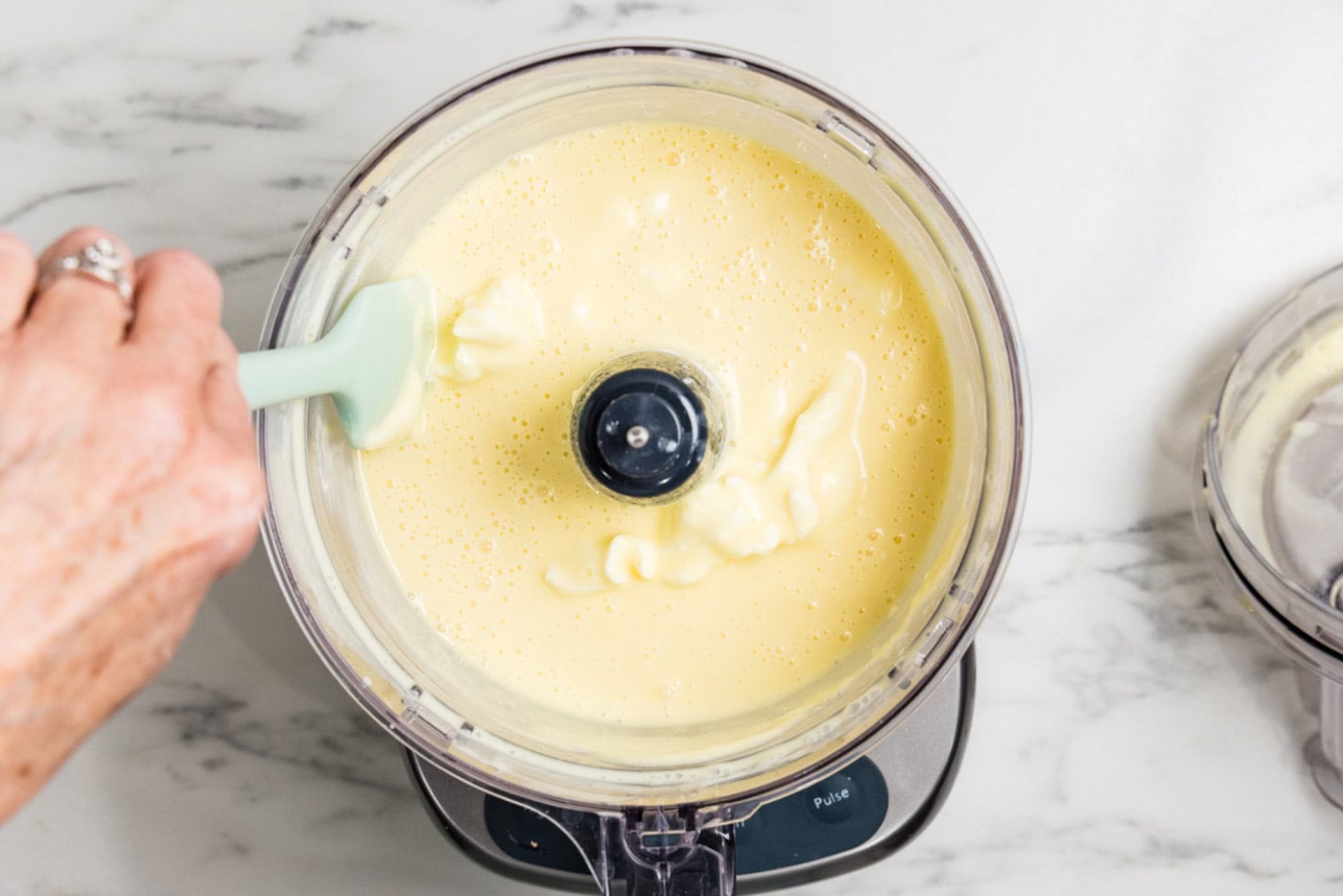 Lemonade Cheesecake filling in food processor