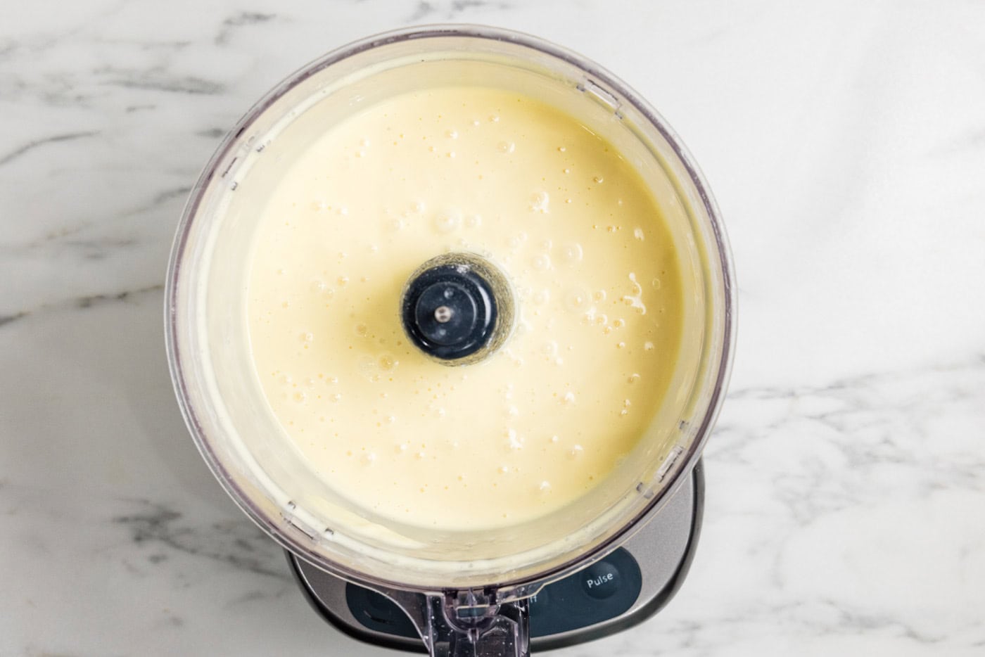 Lemonade Cheesecake filling blended in food processor