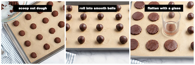 steps for rolling cookie dough balls