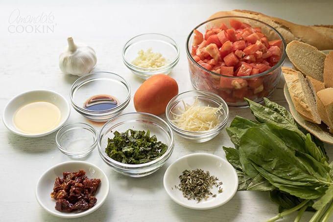 Ingredients for Bruschetta