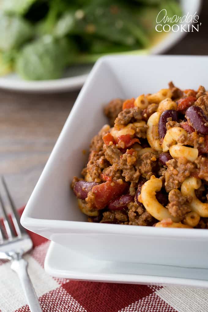 Chili Mac: a classic family favorite meal that's super easy!