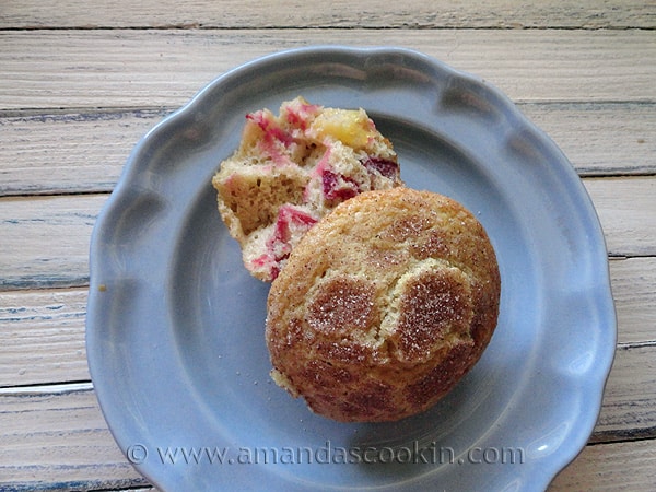 Sugar Crusted Plum Muffins